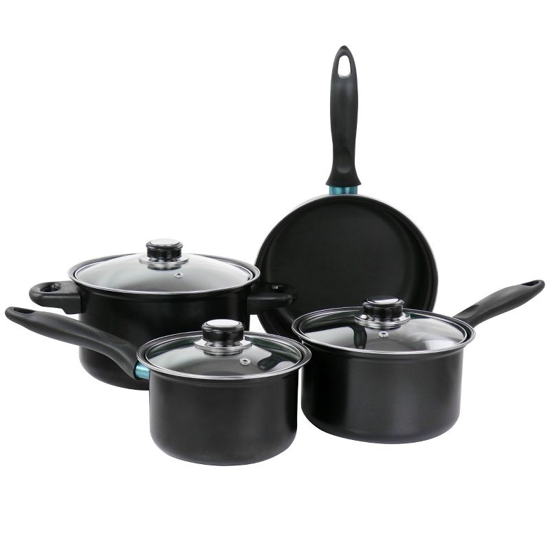Gibson Home Newton 7 Piece Carbon Steel Cookware Set in Black, 1 of 11
