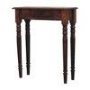 Wood Console Table, 1 Drawer, Turned Legs, Brass Knob, Hallway & Entryway - 3 of 4