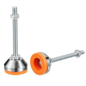 Unique Bargains Carbon Steel Non-Skid Adjustable Furniture Table Feet Leveling Feet 2 Pcs - 1 of 4