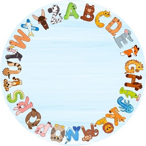 Kids Educational Area Rugs for ABC Alphabet, Numbers, Map, Soft Non-Slip Washable Classroom Rug Toddler Kids Room Decor - 1 of 4