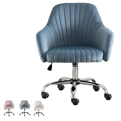 Maliang Accent Chair With Adjustable Velvet Height And Adjustable Casters