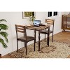Dining Table Set for 2, 3 Piece Dining Table and Chairs Set of 2, Dining Table Set with Spiral Table Legs for Small Spaces - 3 of 4