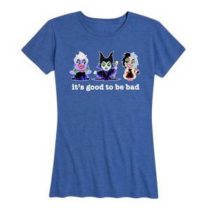 Women's - Disney - Ursula Maleficent Cruella Good To Be Bad Short Sleeve Graphic T-Shirt - 1 of 4
