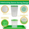 Baby Food Storage Containers w Interlocking Lids, 6Pk- 4oz Reusable Leakproof Plastic Jars w Tray- Freezer, Microwave & Dishwasher Safe- BPA/PVC Free - 3 of 4