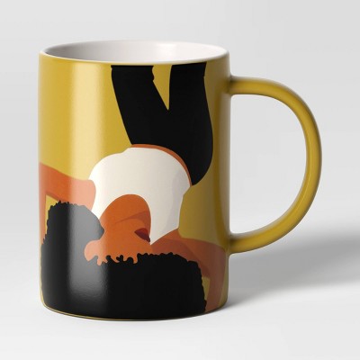 15oz Figure Ceramic Mug Yellow - Room Essentials™