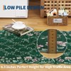 Flora Area Rug Washable Botanical Flower Living Room Rugs Non Slip Soft Low Pile Thin Indoor Bedroom Runners Floor Carpet - 4 of 4