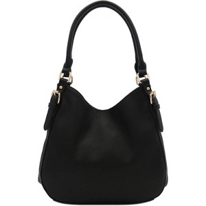 Paaaawaters Lightweight 3 Compartment Faux Leather Medium Hobo Bag - 1 of 4