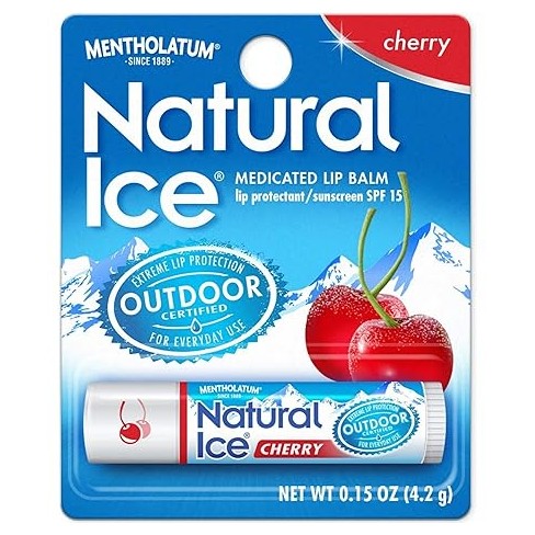 Natural Ice Medicated Lip Balm SPF 15 Cherry 0.16oz - image 1 of 4