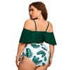 Clearlove Women's Plus Size Swimwear Two Piece High Waist Swimsuit Bathing Suits - 4 of 4