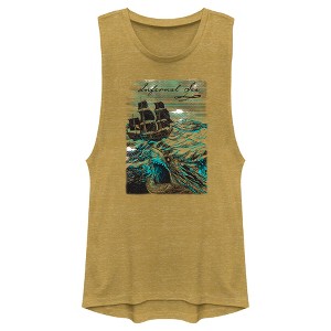 Juniors Womens Pirates of the Caribbean: Curse of the Black Pearl Infernal Sea Festival Muscle Tee - 1 of 4