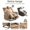 Oversized Wide Rocker Swivel Recliner Chair - PU Leather Large Manual Recliner for Adults, Comfort Lazy Chair with 1.5X Sponge Filling and Easy - 3 of 4