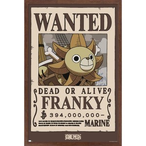 Trends International One Piece - Franky Wanted Poster Framed Wall Poster Prints - 1 of 4