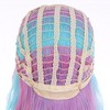 Jessie's Wig 14 Inch Rainbow Wig Short Wavy Wig with Bangs for Women Girls Heat Resistant Synthetic Cosplay Costume Wigs Multi Color 1 Pc/Pack - 4 of 4
