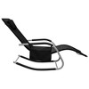 vidaXL Sun Lounger Textilene Black and Gray - 3 of 4