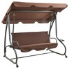 vidaXL Garden Glider Chair Brown 24 in.x29.9 in.x34.3 in. Textilene&Steel - 3 of 4