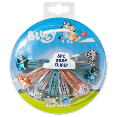 Bluey Girls 8-Pack Snap Hair Clips – Bluey Multicolor Set – Ages 3+