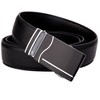 INSPIRE CHIC Men Automatic Buckle Holeless Stitched PU Ratchet Belt - 2 of 4