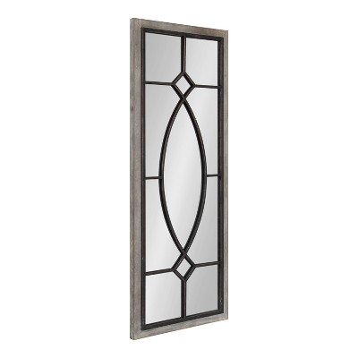 Kate and Laurel Bakersfield Rectangle MDF Decorative Mirror, 16x42, Gray