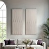 Decorative Dimensional Plaster Wall Art for Home Decor - Modern Canvas Wall Art for Dining, Bedroom, or Living Room Decor - Set of 2, 59", White - 2 of 4