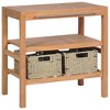vidaXL Bathroom Vanity Cabinet with 2 Baskets Solid Teak 29.1 in. x 17.7 in. x 29.5 in. - 2 of 4
