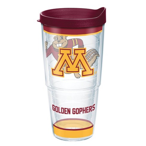 Minnesota Golden Gophers 20oz Stainless Steel Tumbler with Handle | by College Fabric Store