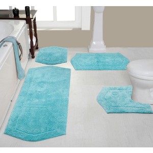Waterford Collection Cotton Tufted Set of 4 Bath Rug Set - Home Weavers - 1 of 4