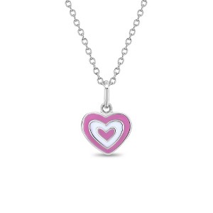 Girls' Lovestruck Heart Sterling Silver Necklace - In Season Jewelry - 1 of 3