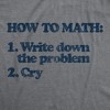 Womens How To Math Tshirt Write Down The Problem Cry Nerdy School Tee - Crazy Dog Women's T Shirt - image 2 of 4