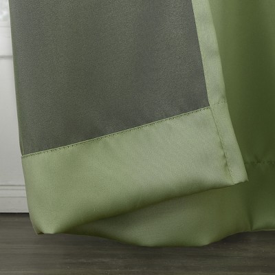 Sage Green Room Darkening Rod Pocket Curtain Panel, 54" x 84"