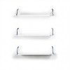 Mounted Rustic Decorative Hanging Metal Bracket Triple Shelves for Books, White Blue - 4 of 4