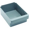 Quantum Storage Systems Super Tuff Euro Drawer, 11-7/8"L X 8-3/8"W X 4-5/8"H, High Impact Polysteryne, Gray, Made In USA - 2 of 2