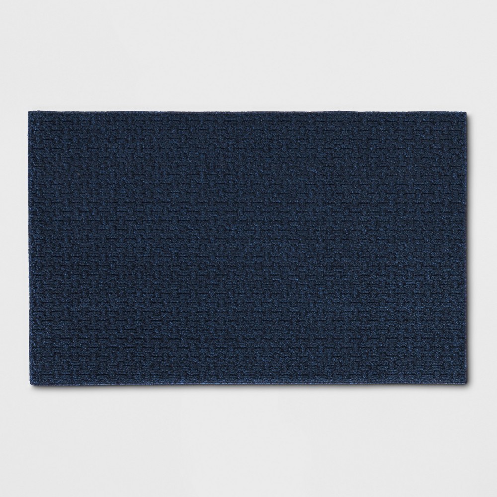 Photos - Area Rug 2'6"x3'10" Washable Solid Tufted Accent Rug Blue - Made By Design™