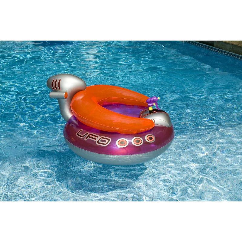 SWIMLINE ORIGINAL Inflatable UFO Spaceship Pool Float Ride On w/ Water Blaster for Kids, Retro Style | For Beach Ocean Pool Lake, 3 of 8