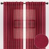 Chanasya 2pk Faux Belgian Flax Semi Sheer Window Curtain Panels - Set of 2 - 2 of 4