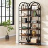 LITTLE TREE 78.74" 6 Tier Open Corner Bookshelf Brown/Black - 4 of 4