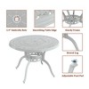 CLIHOME 39" Outdoor Patio Table Round Outdoor Coffee Table with Umbrella Hole - 3 of 4