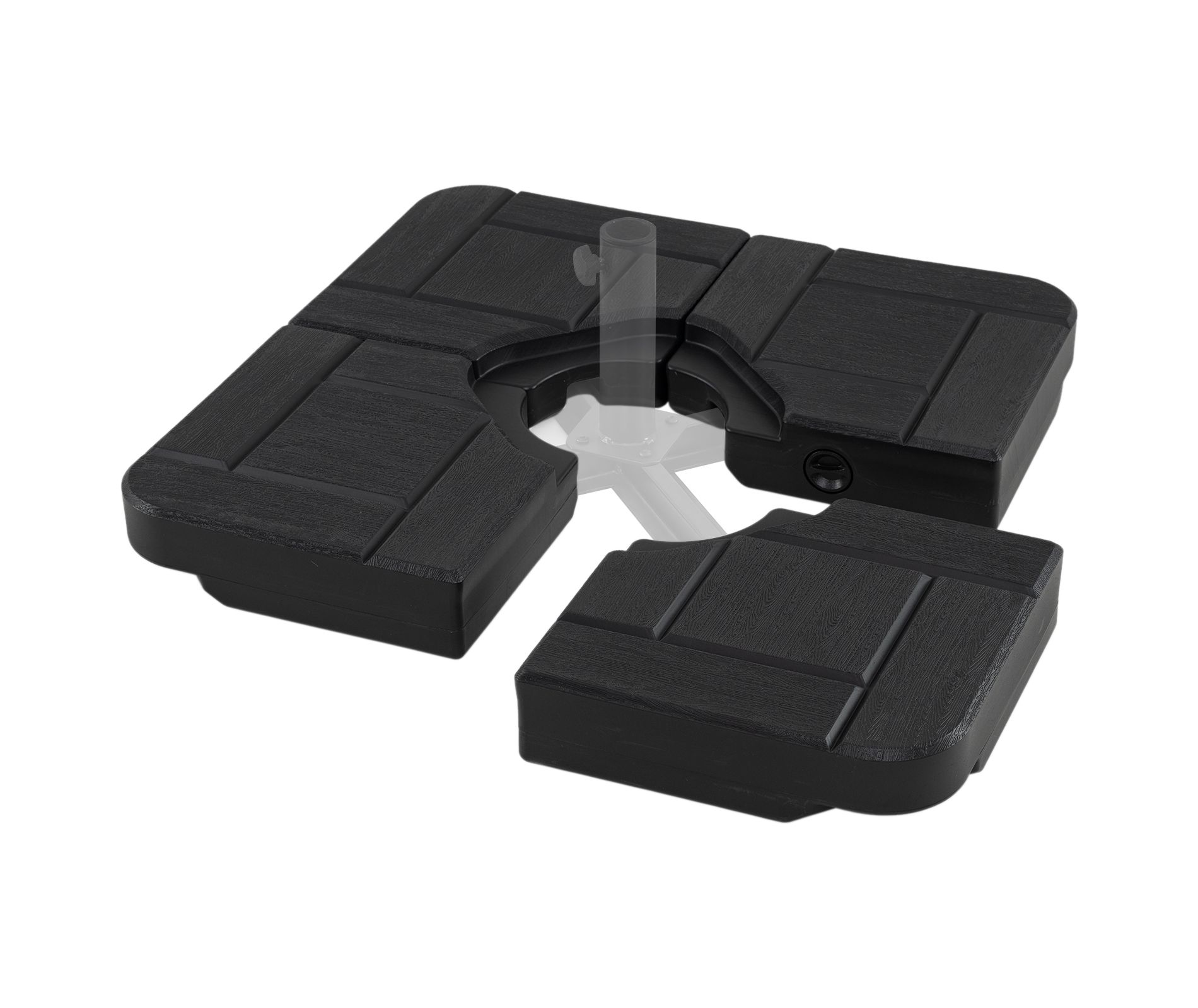 Costway 4-Piece 188 LBS Heavy Duty Cantilever Offset Patio Umbrella Base Water Filled