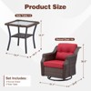 Buenhomino 6-Piece Outdoor Wicker Swivel Rocker Chair Set with 4 Chairs & 2 Tables, All-Weather PE Rattan Glider Chairs with Cushions for Patio - 4 of 4