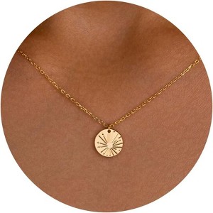 Gold Symbol Necklace for Women, 14K Gold Plated Infinity Star Evil Eye & Cross - 1 of 4