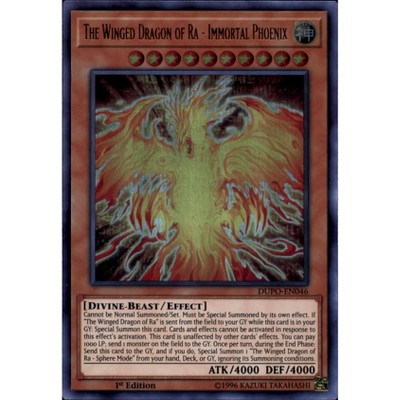Immortal Phoenix DUPO-EN046 1st Edition 1x Ultra Rare The Winged Dragon Of Ra 