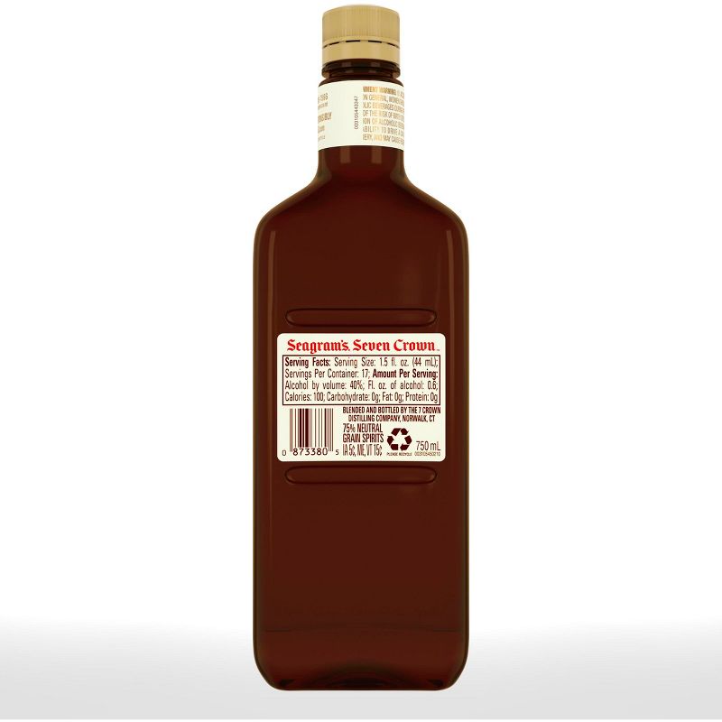 Seagram&#39;s 7 Crown American Whiskey - 750ml Plastic Bottle, 2 of 7
