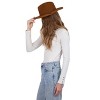 Tahari Women's Packable and Fashionable Diamond Patterned Fabric Panama Hat - Panama Hat for Women - 4 of 4