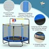 NAYSAYE Trampoline with Basketball Hoop and Horizontal Bar for Indoor Play for Kids, Blue, 55.00"*55.00"*26.40" - 4 of 4