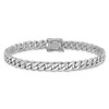 Black Bow Jewelry 6mm 14k White Gold Solid Curb Link Chain Bracelet - 3 of 4