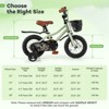 Costway 12"/14"/16"/18" Kid’s Bike with Training Wheels Adjustable Handlebar & Seat Handbrake Green/Pink - 3 of 4