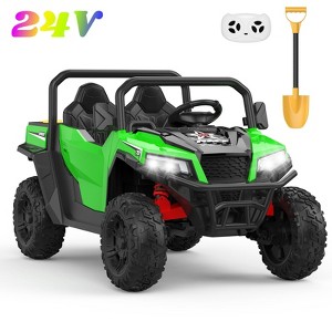 Jojoka  24V Ride On Dump Truck for Kids, 2-Seater Electric Car with Remote, 4WD, Dump Bed, Shovel, Music & Lights - 1 of 4