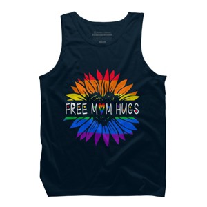 Adult Design By Humans Free Mom Hugs Pride Sunflower Hearts By Tank Top - 1 of 2
