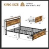 Metal Bed Frame with 2 Storage Drawers and LED RGB LED light - 2 of 4