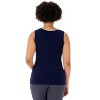 Rekucci Curvy Woman Travel in Style Scoop Neck Tank Top – Comfortable, Flattering & Wrinkle-Resistant - Black , 2X - 3 of 3