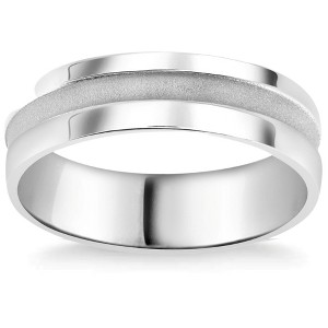 Pompeii3 Mens 6mm Comfort Fit Platinum Wedding Band - 1 of 4